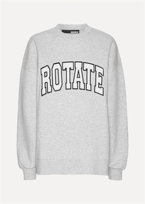 Iris Heavy crewneck sweat Light Grey Melange ROTATE SUNDAY